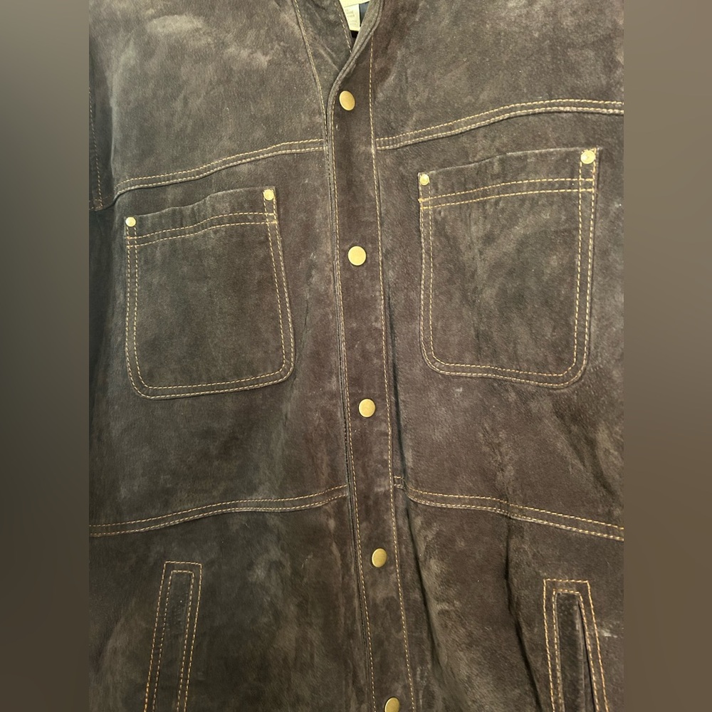 The Territory Ahead 100% Suede Leather Bomber Jacket - Picture 2 of 5